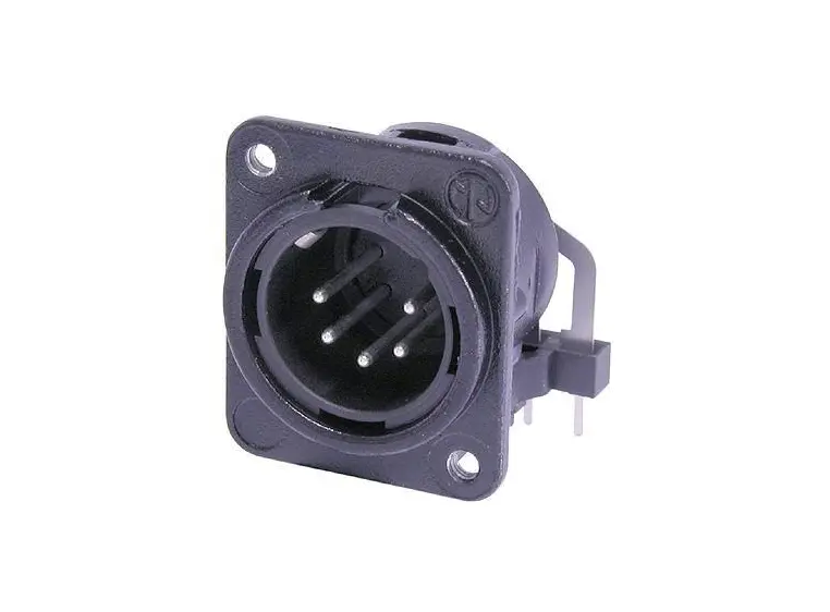 Neutrik NC5MDM3-H-BAG ch, han, 5p, PCB mounting sort 